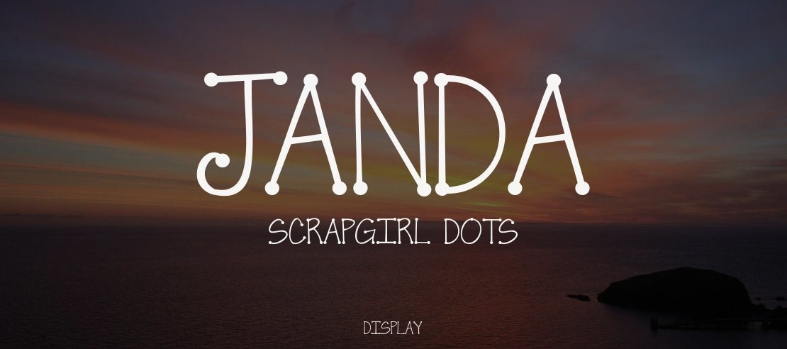 Janda Scrapgirl Dots Font