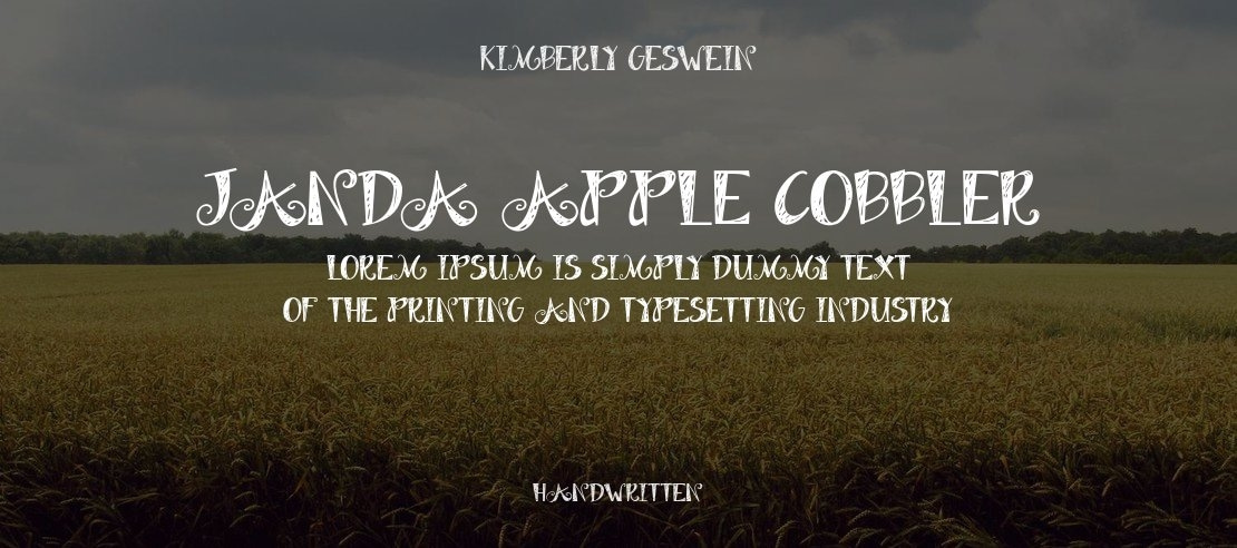Janda Apple Cobbler Font Family
