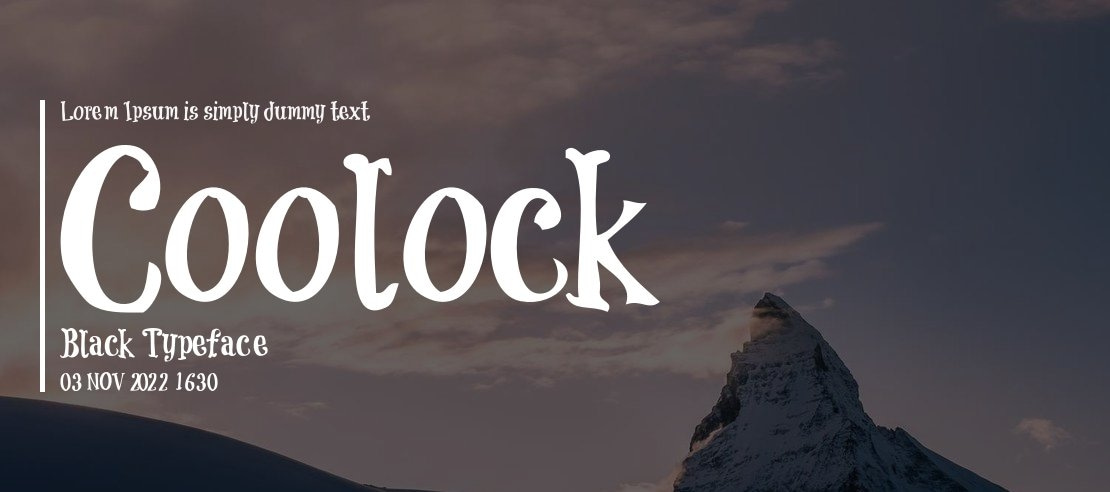 Coolock Black Font