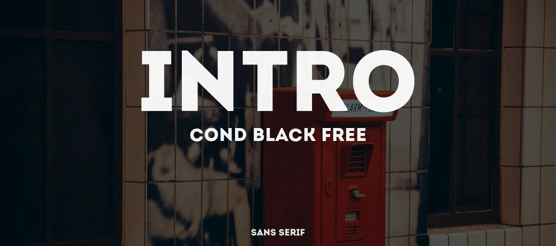 Intro Cond Black Free Font Family