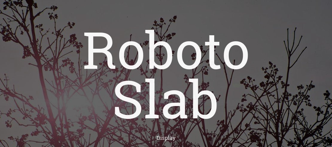 Roboto Slab Font Family