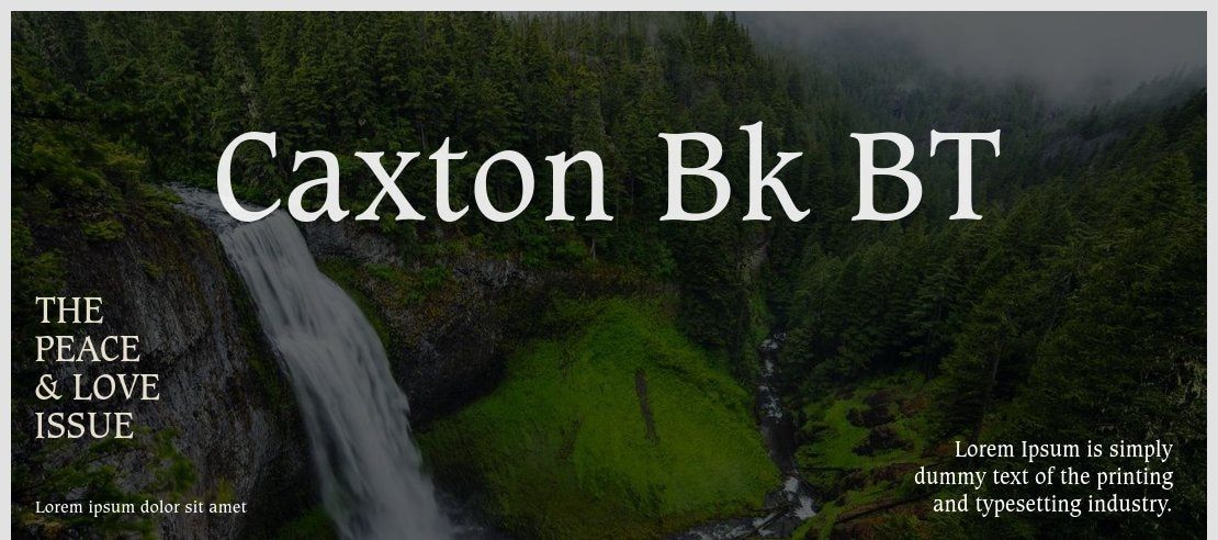 Caxton Bk BT Font Family