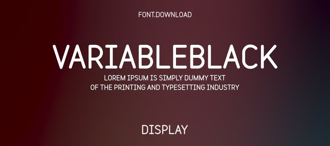 VariableBlack Font