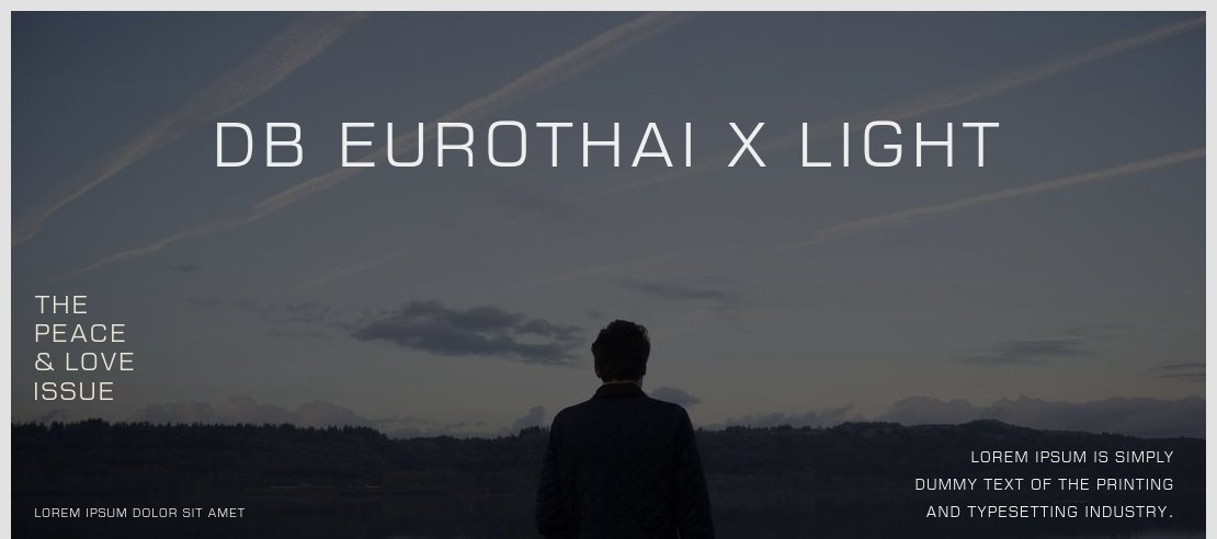 DB EuroThai X Light Font