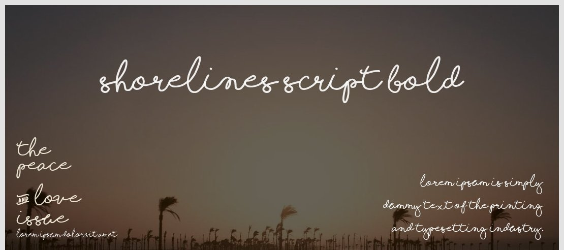 Shorelines Script Bold Font