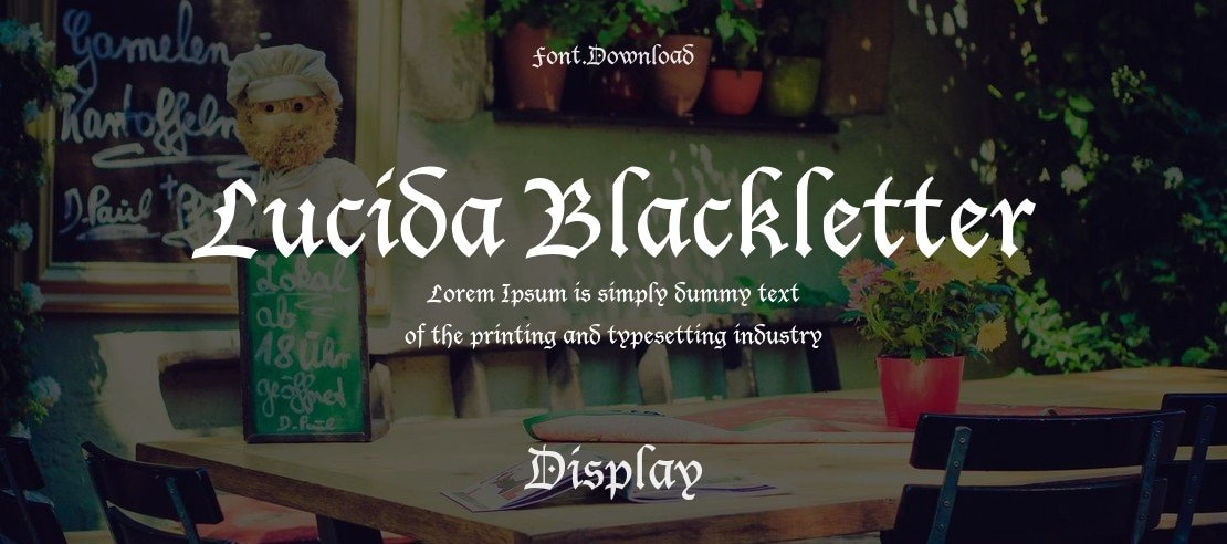 Lucida Blackletter Font