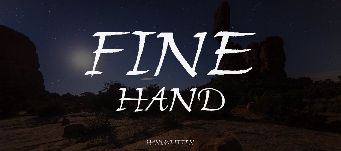 Fine Hand Font