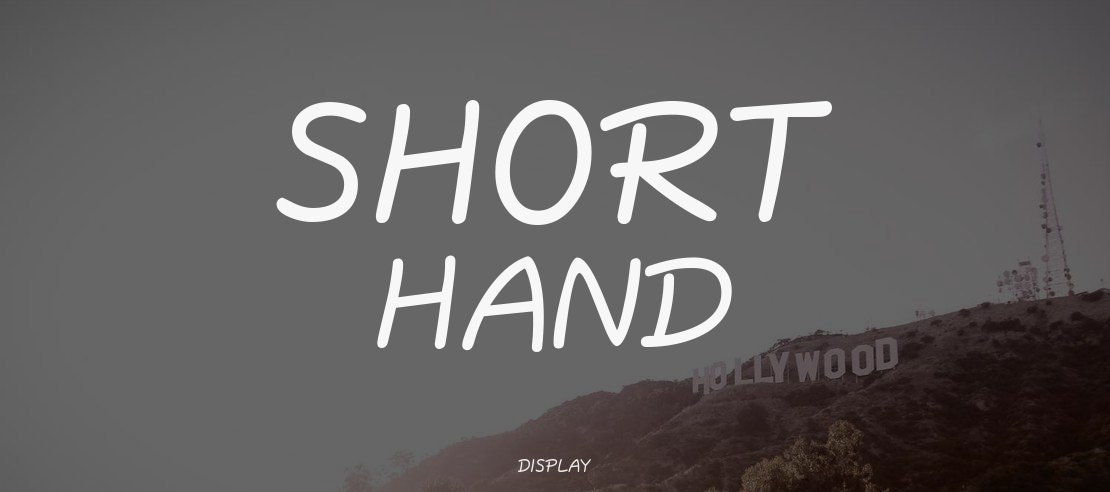 Short Hand Font