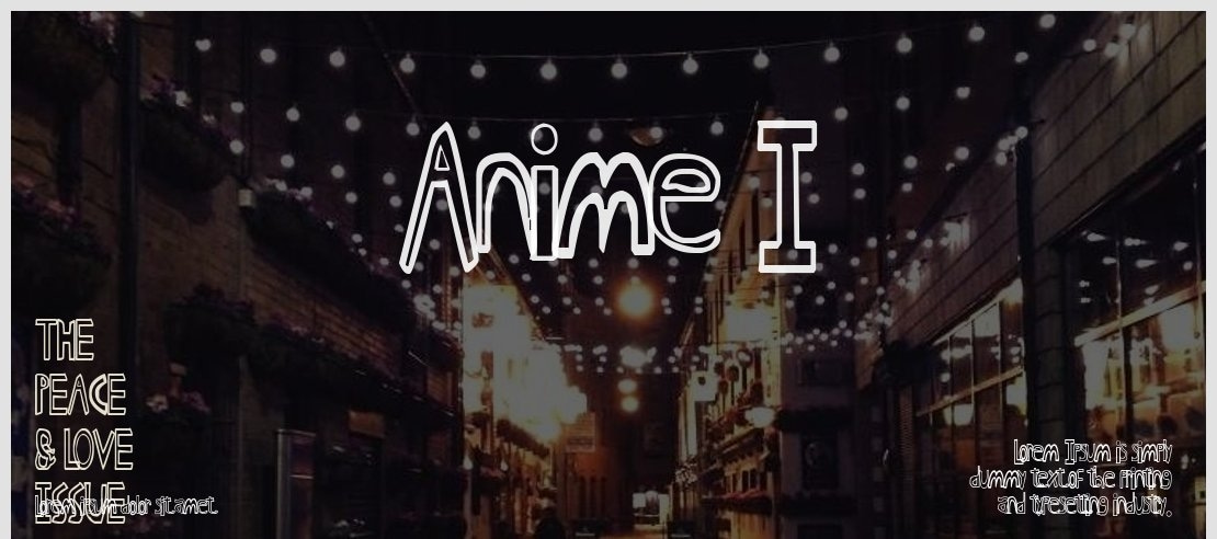 Anime I Font