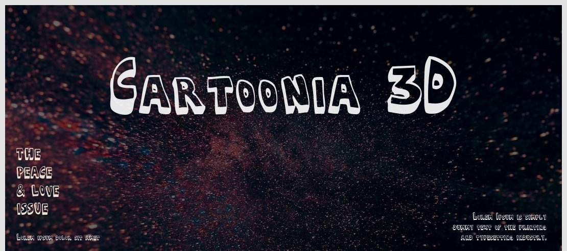 Cartoonia 3D Font