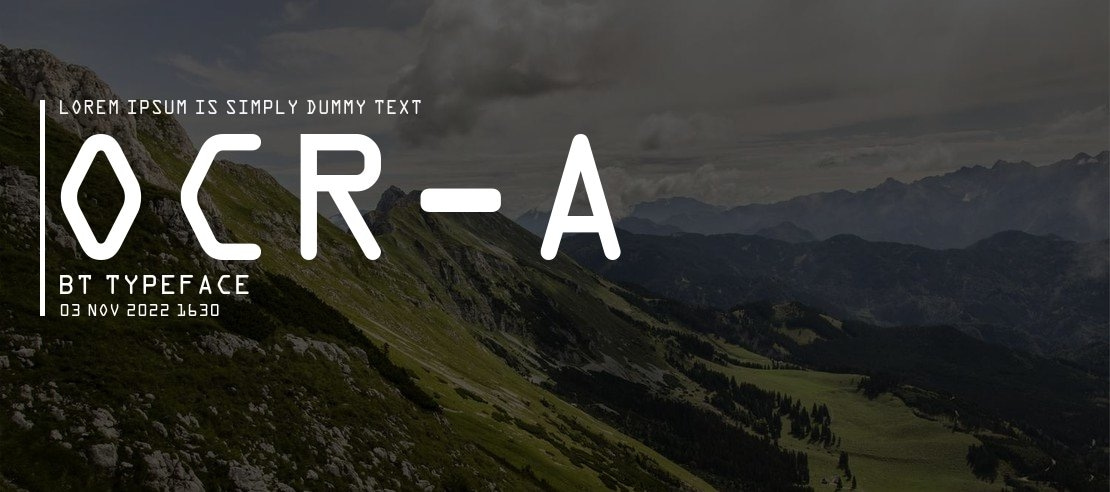 OCR-A BT Font