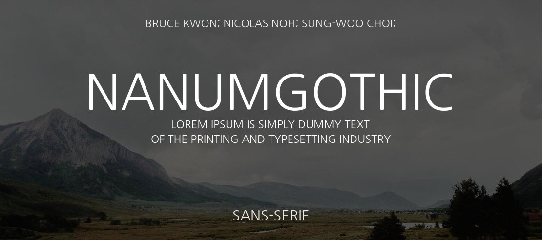 NanumGothic Font