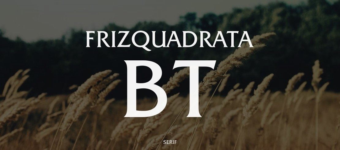 FrizQuadrata BT Font Family