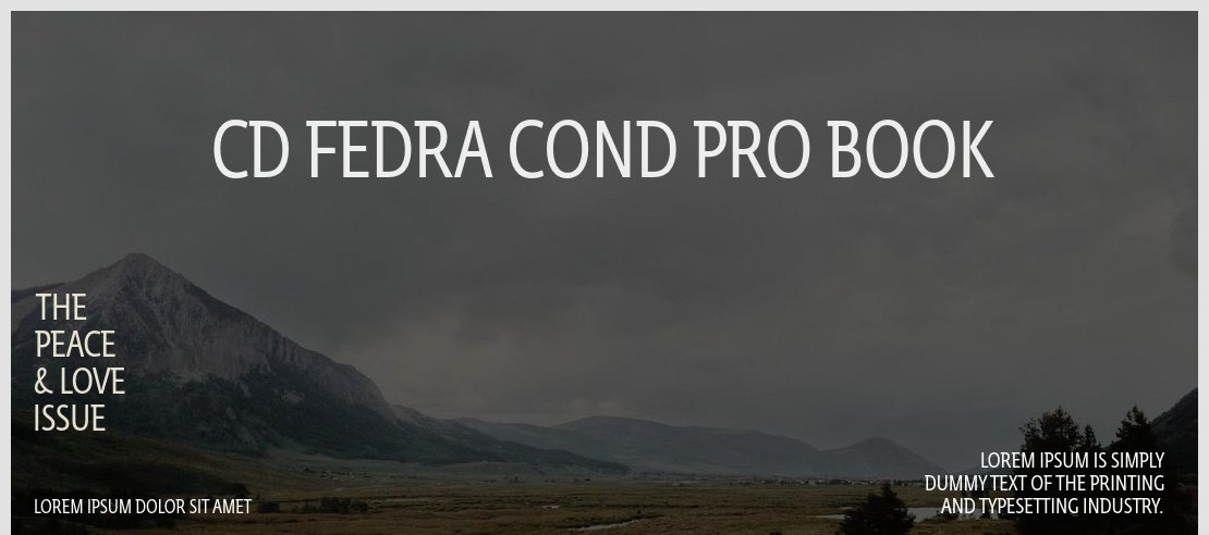 CD Fedra Cond Pro Book Font