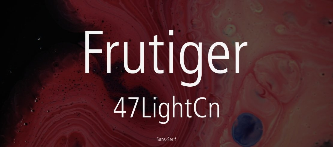 Frutiger 47LightCn Font