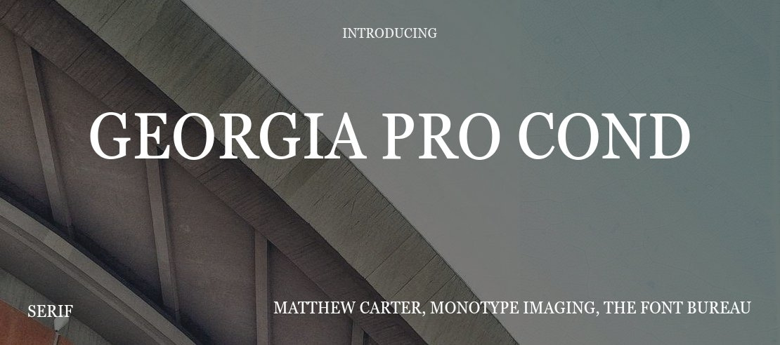 Georgia Pro Cond Font Family