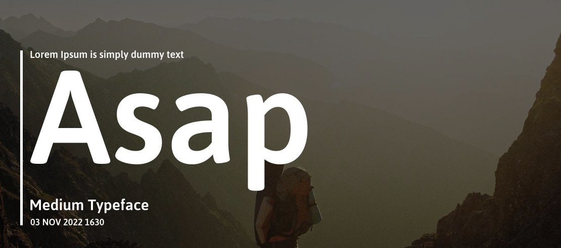 Asap Medium Font Family