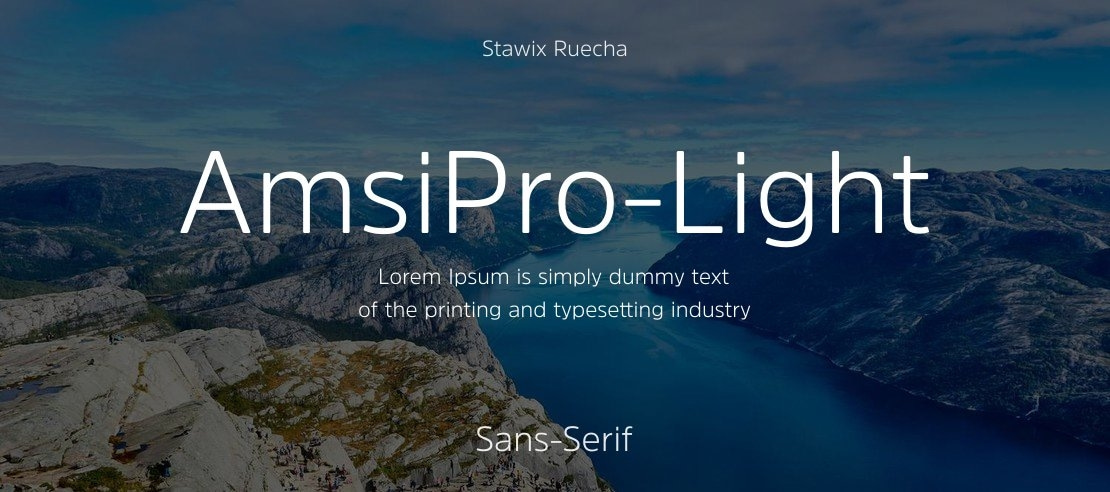 AmsiPro-Light Font