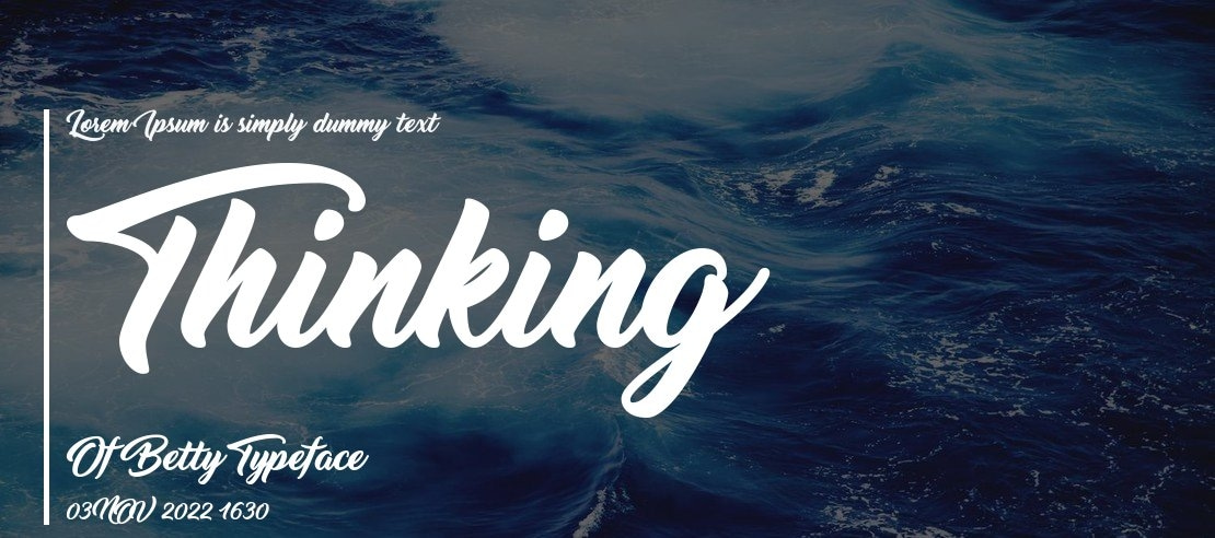 Thinking Of Betty Font