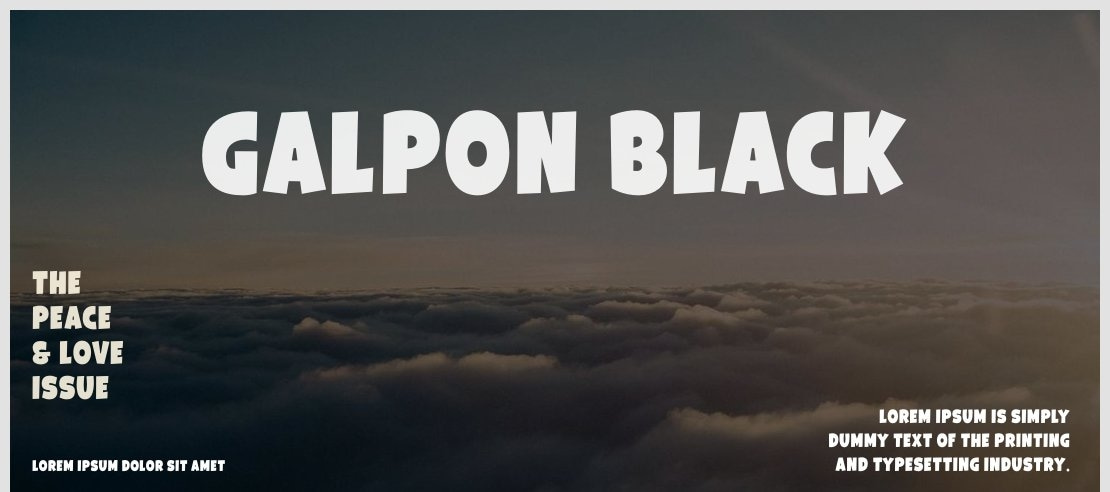 Galpon Black Font