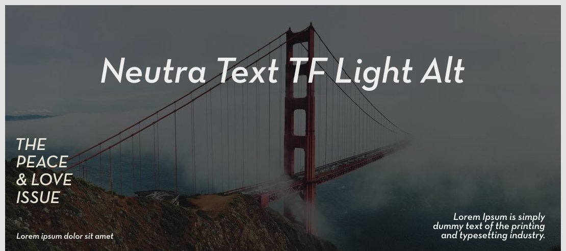 Neutra Text TF Light Alt Font