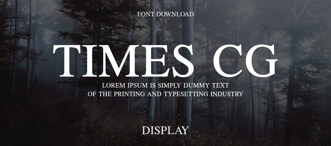 Times CG Font Family