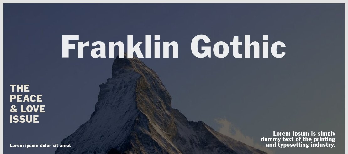Franklin Gothic Font Family