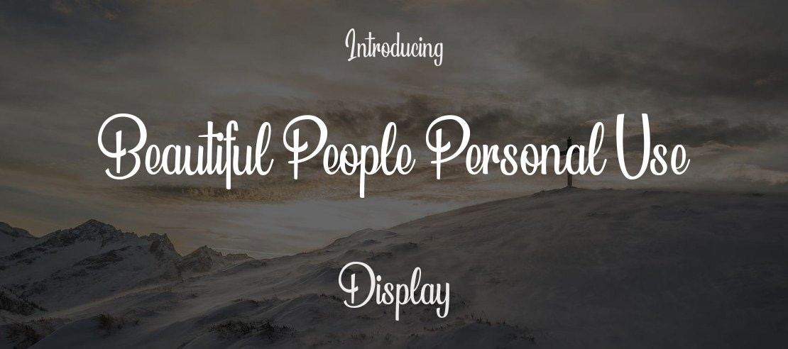 Beautiful People Personal Use Font Family