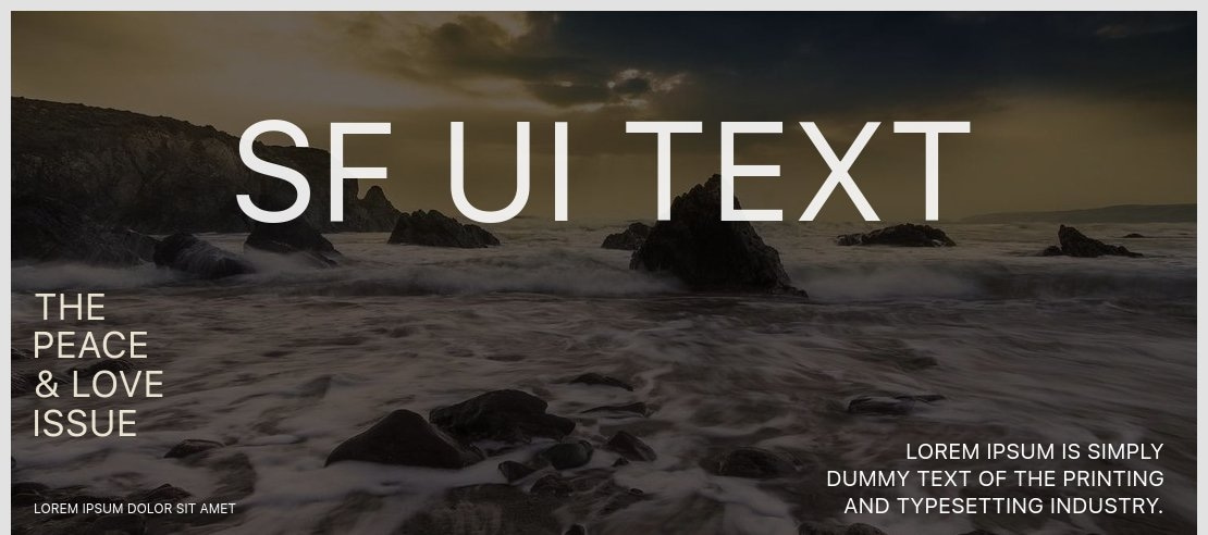 SF UI Text Font Family