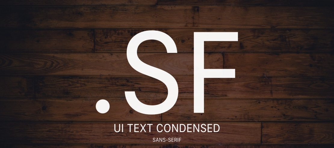 .SF UI Text Condensed Font Family