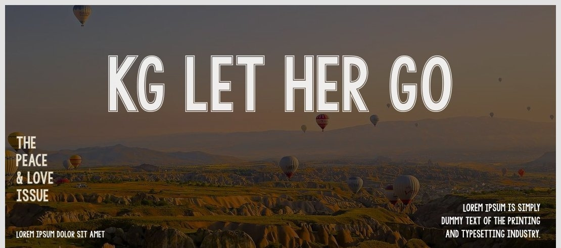 KG LET HER GO Font Family