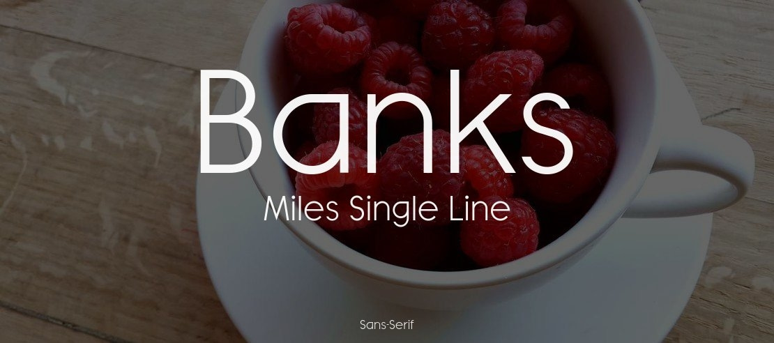 Banks Miles Single Line Font