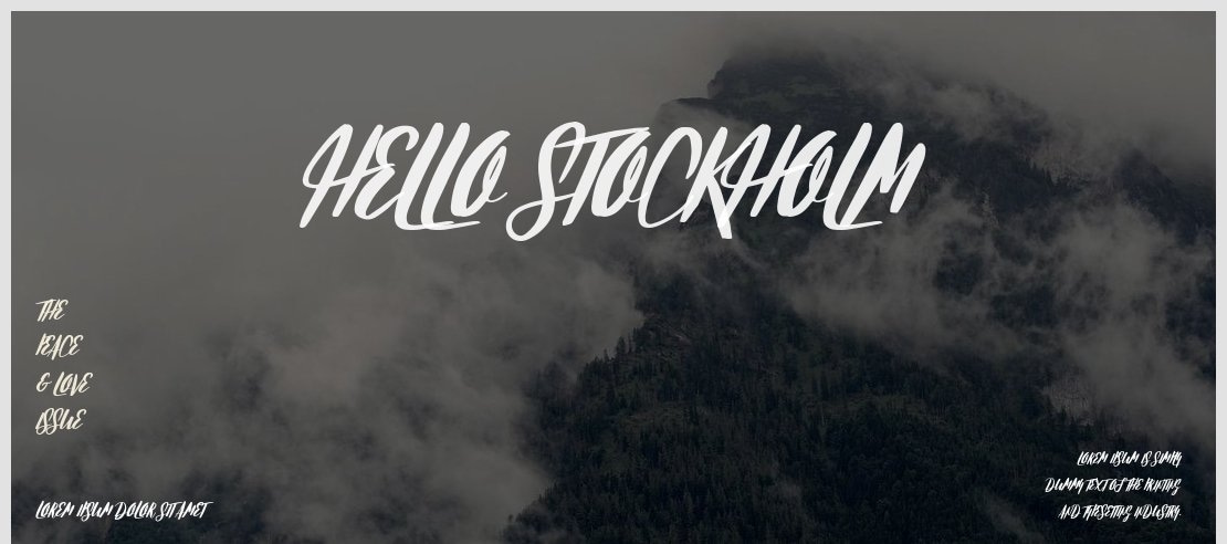 Hello Stockholm Font