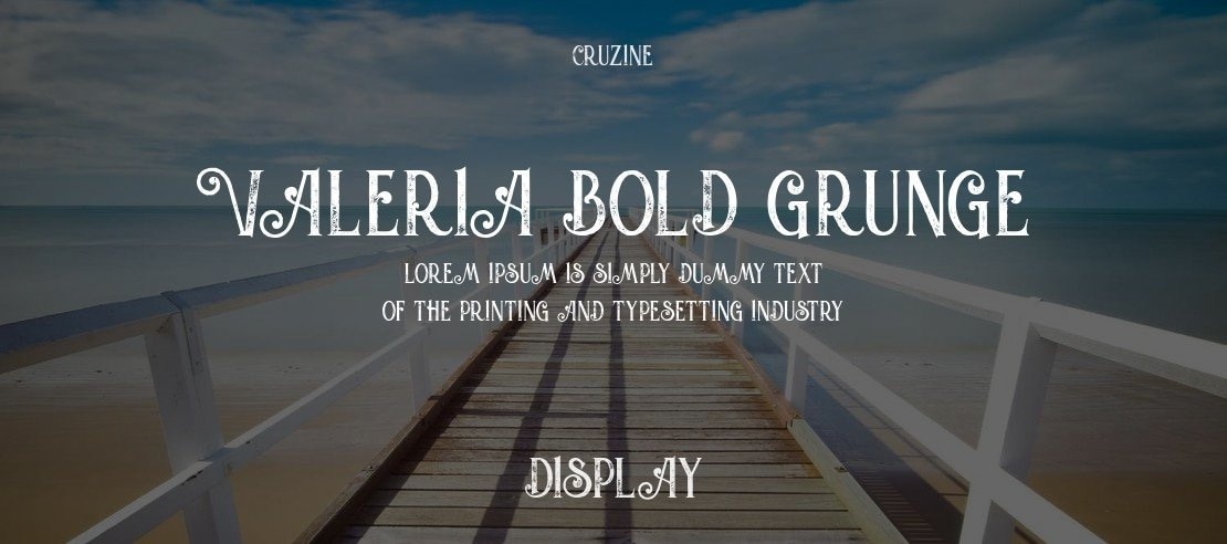 Valeria Bold Grunge Font Family