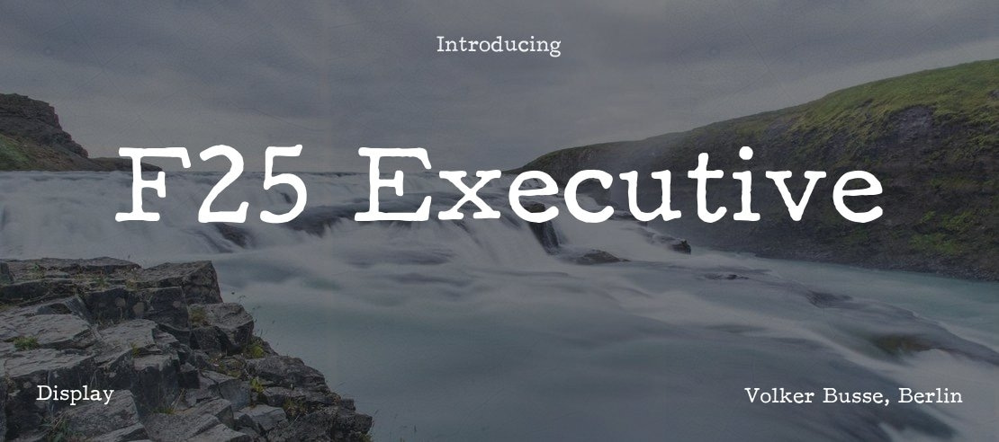 F25 Executive Font