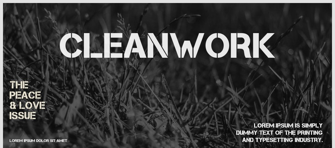 Cleanwork Font