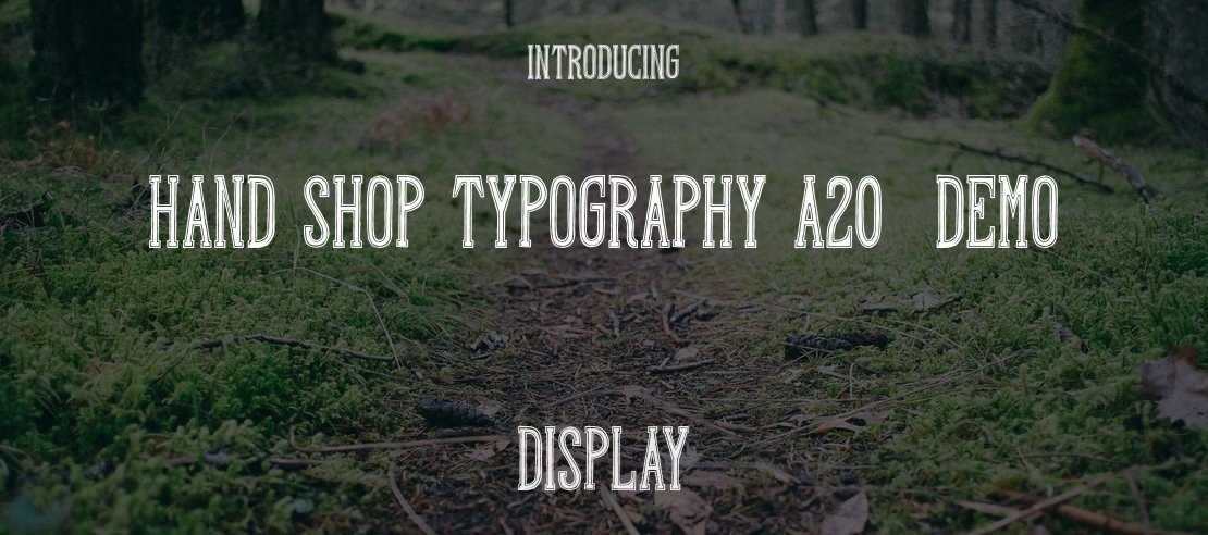 Hand Shop Typography A20_demo Font