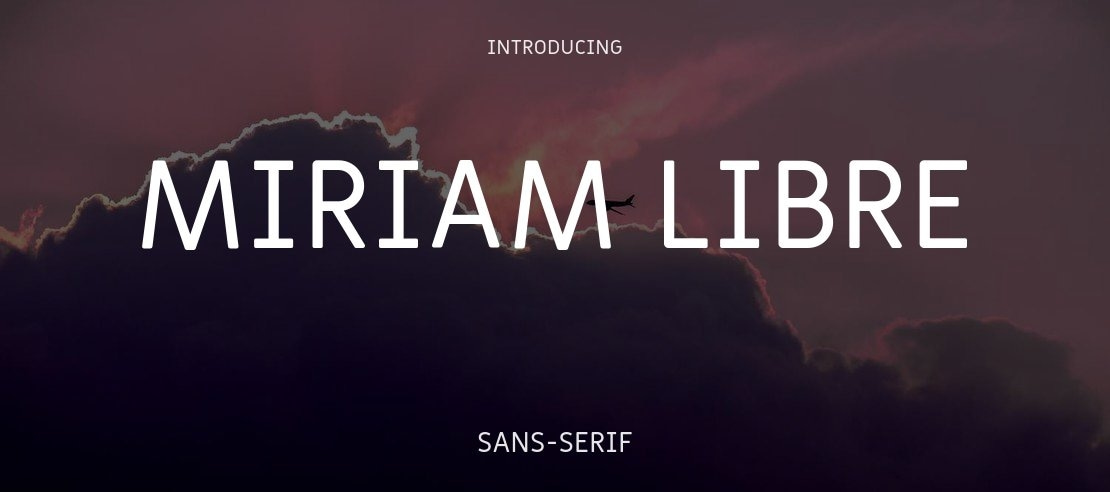 Miriam Libre Font Family