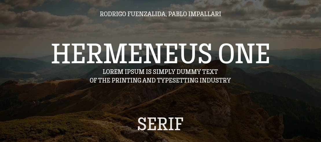 Hermeneus One Font