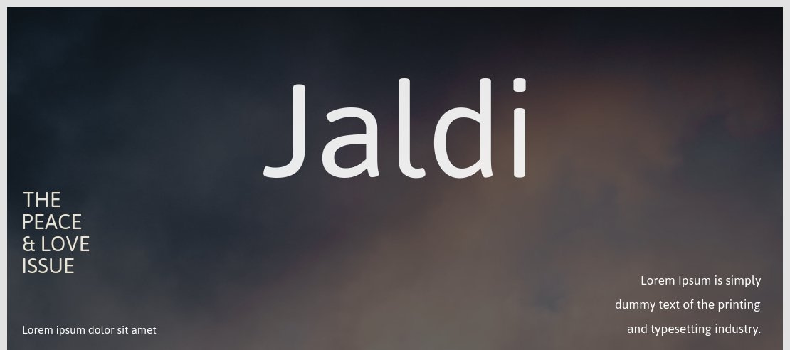 Jaldi Font Family