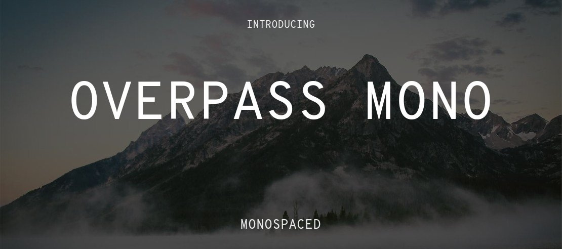 Overpass Mono Font Family