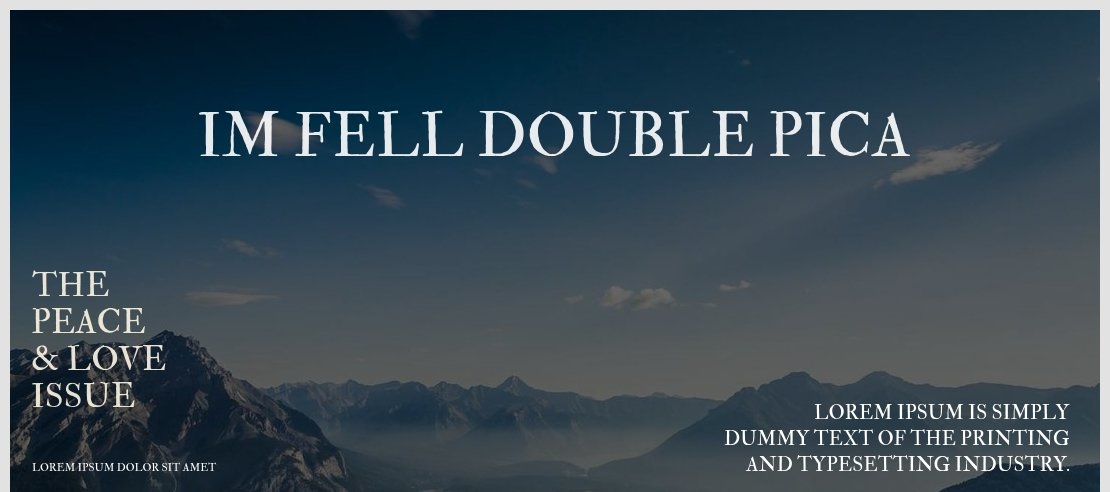 IM FELL Double Pica Font Family