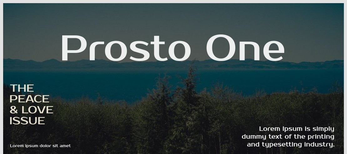 Prosto One Font