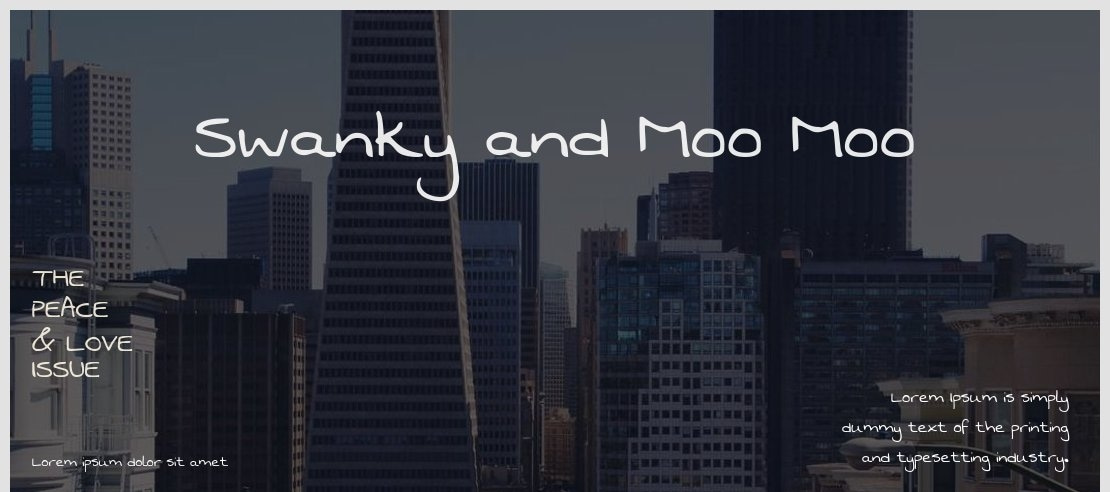 Swanky and Moo Moo Font