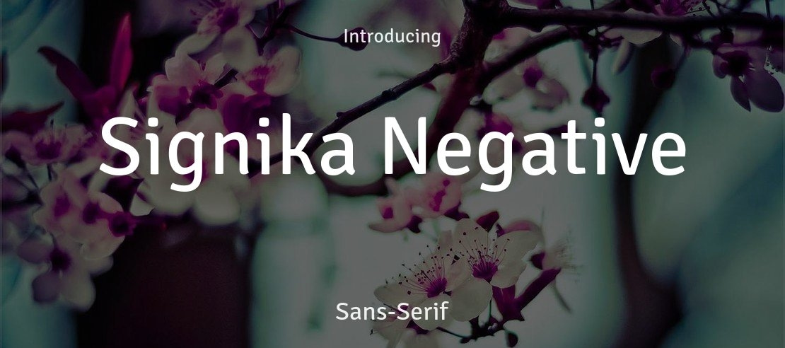 Signika Negative Font Family