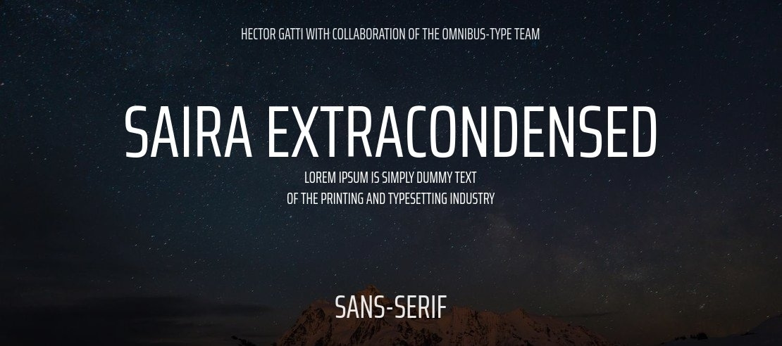 Saira ExtraCondensed Font Family