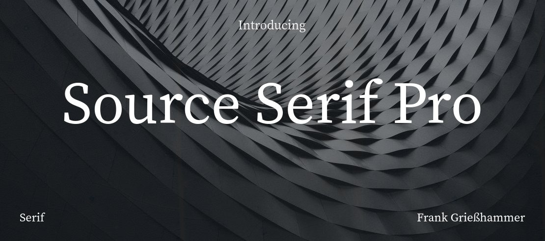 Source Serif Pro Font Family