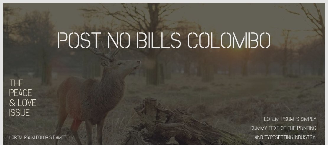 Post No Bills Colombo Font Family