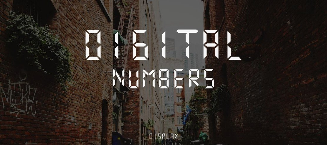 Digital Numbers Font