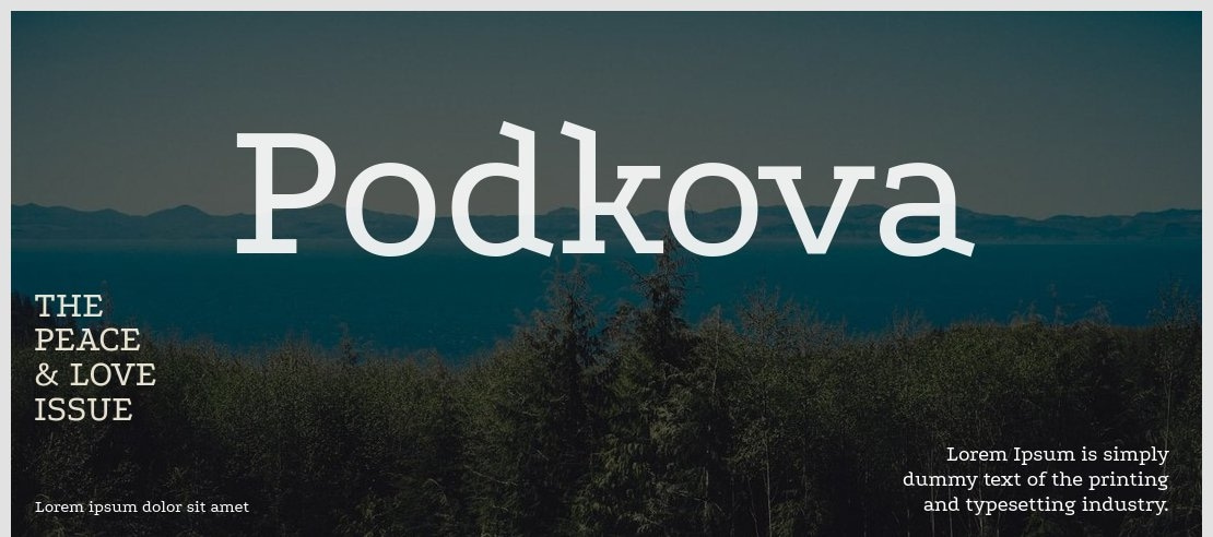 Podkova Font Family